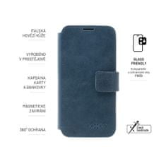 FIXED Kožené pouzdro typu kniha FIXED ProFit pro Samsung Galaxy S24, modré