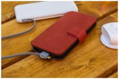 FIXED Kožené pouzdro typu kniha ProFit pro Samsung Galaxy S24, červené