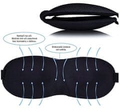 Anatomicky tvarovaná maska na spaní (černá)