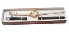 LEVNOSHOP Dámské elegantní hodinky se 2 vyměnitelnými řemínky