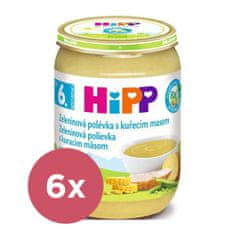 HiPP 6x BIO zeleninová polévka s kuřecím masem (190 g) – maso-zeleninový příkrm