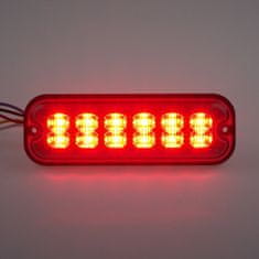 Stualarm PREDATOR 12x4W LED, 12-24V, červený, ECE R10 (br012R)