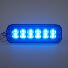 Stualarm PREDATOR 12x4W LED, 12-24V, modrý, ECE R10 (br012B)
