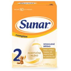 Sunar Complex 2 pokračovací kojenecké mléko, 6 x 600 g