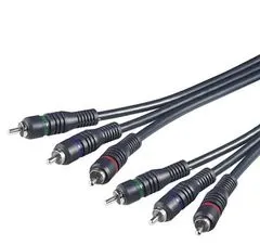 PremiumCord 3x cinch kabel (YUV), M/M, 10 m