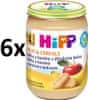 HiPP BIO Jablka a banány s dětskými keksy - 6 x 190 g