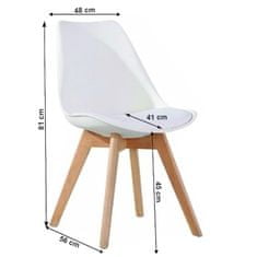ATAN Jídelní židle BALI 2 NEW - bílá / buk