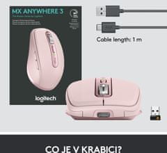 Logitech MX Anywhere 3, růžová (910-005990)