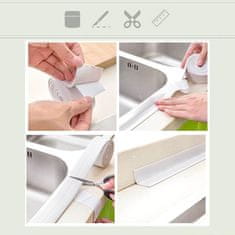 Netscroll Samoobvodová vodotěsná těsnící páska, snadno použitelná, odolná a odolná vůči plísním, pro opravy v kuchyni nebo koupelně, 3m, HomeStrip