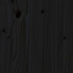 Greatstore Stojan na dřevo černý 60x25x100 cm masivní borovice