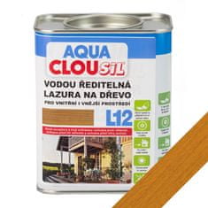 Clou Vodou ředitelná lazura L12 AQUA CLOUsil, č.10 kaštan, ekologicky nezávadná lazura na dřevo, vhodná pro interiér i exteriér, chrání dřevo po dlouhou dobu před vlhkostí i UV zářením., 750 ml
