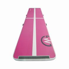 Airtrack nafukovací žíněnka 400 x 100 x 10 cm - růžová-bílá