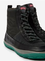 Camper Černé pánské kotníkové kožené zimní boty Camper 41