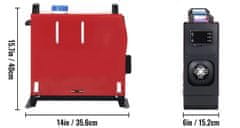 VEVOR Nezávislé topení Car Heater 12V 5KW Red-Black