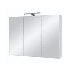 BPS-koupelny Zrcadlová skříňka Ticino 80 ZS LED CR s osvětlením Anna LED 30 chrom