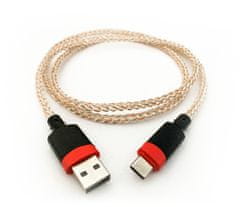 MXM Připojovací USB / Type-C USB kabel s podsvícením, 1 metr
